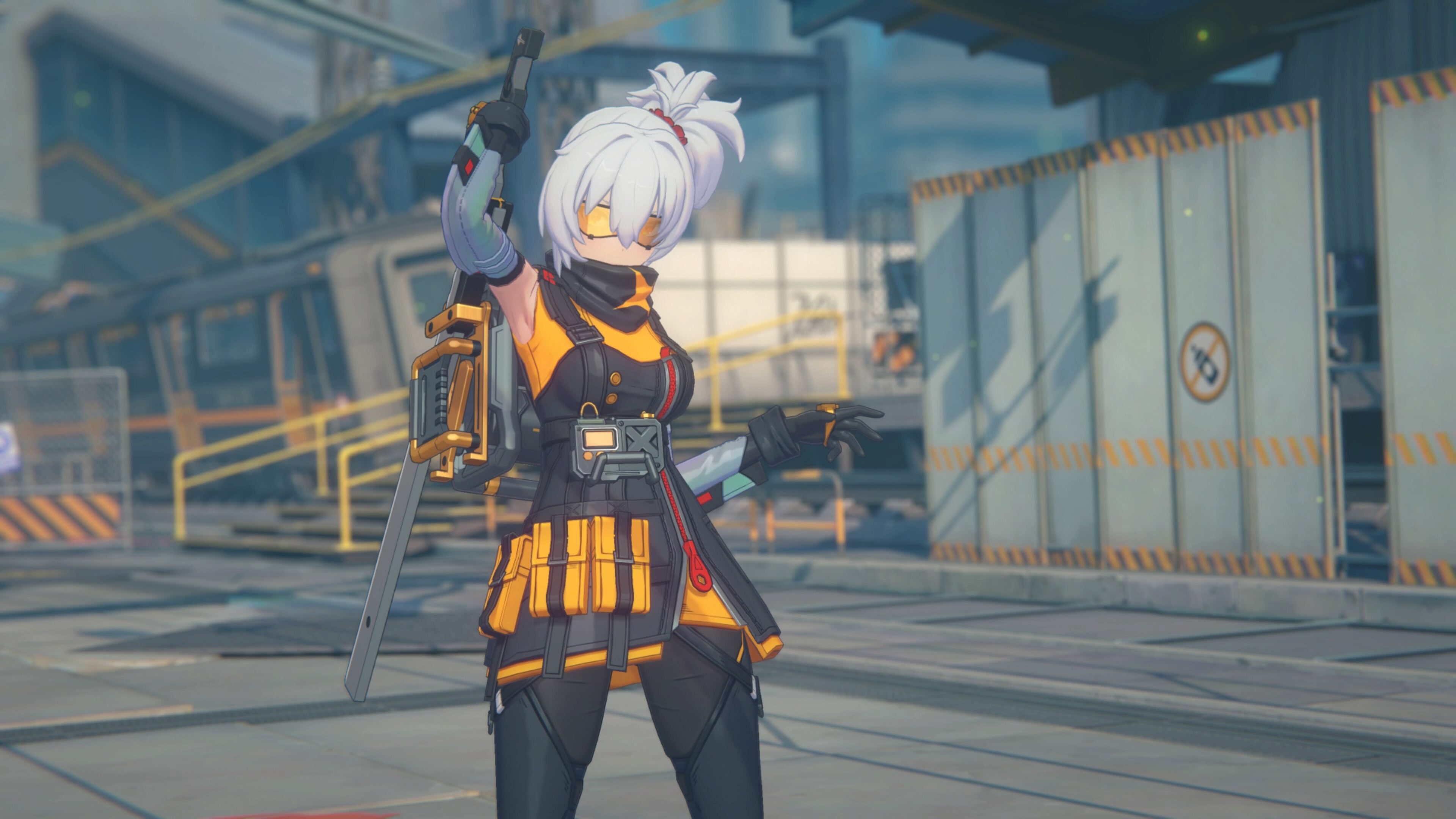zenless zone zero release time countdown - a character with white hair holds a sword