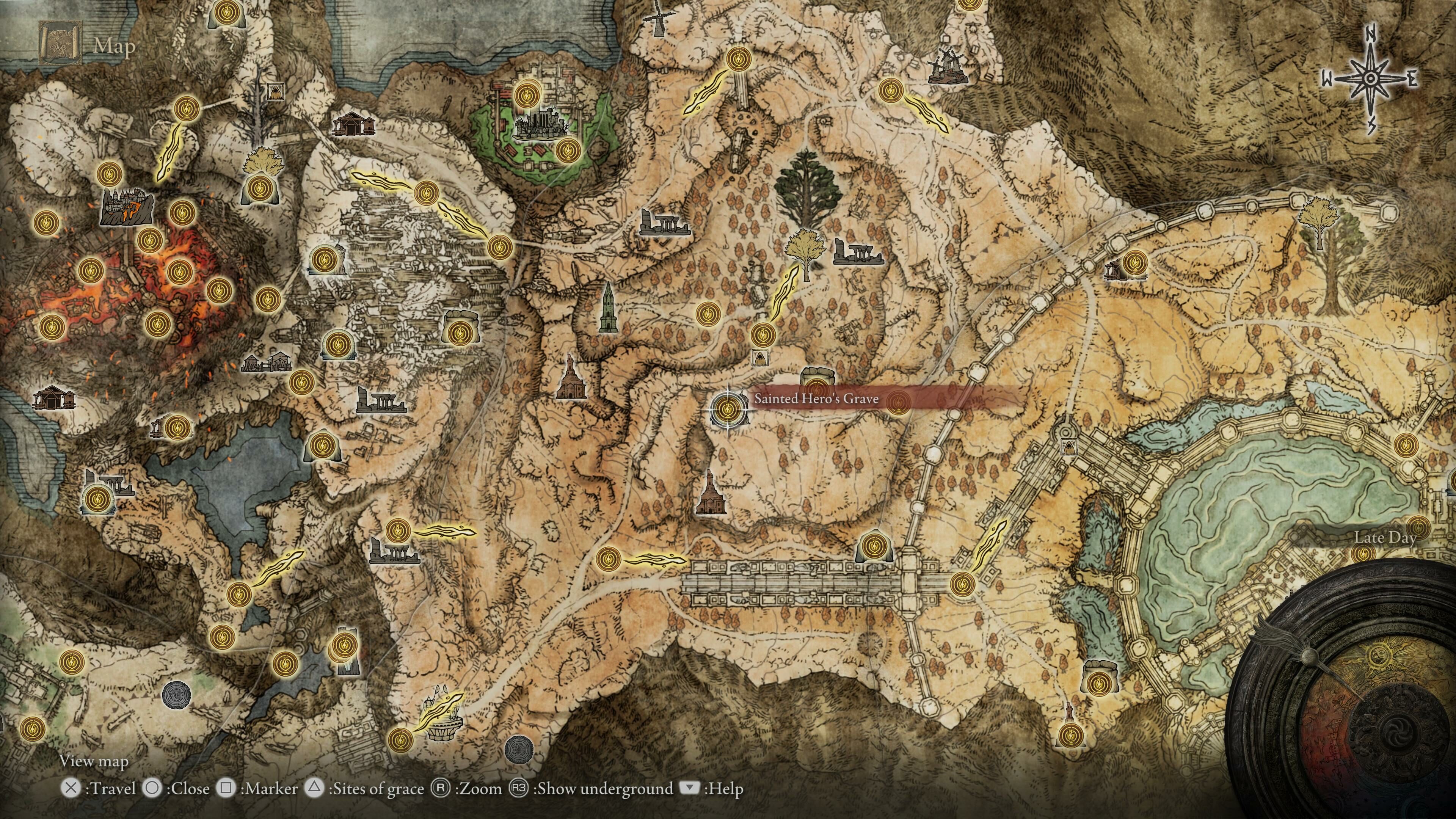 elden ring map - detailed information from the game showing the world map