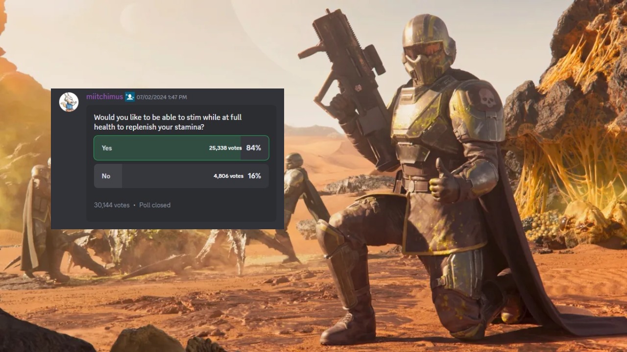 84% of Helldivers 2 players vote for Stims to get a much-needed upgrade