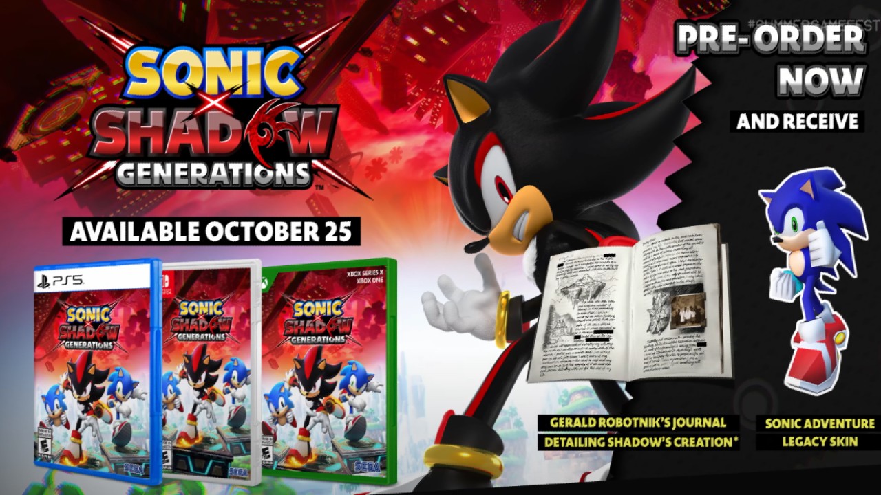 Sonic X Shadow Generations Pre Order