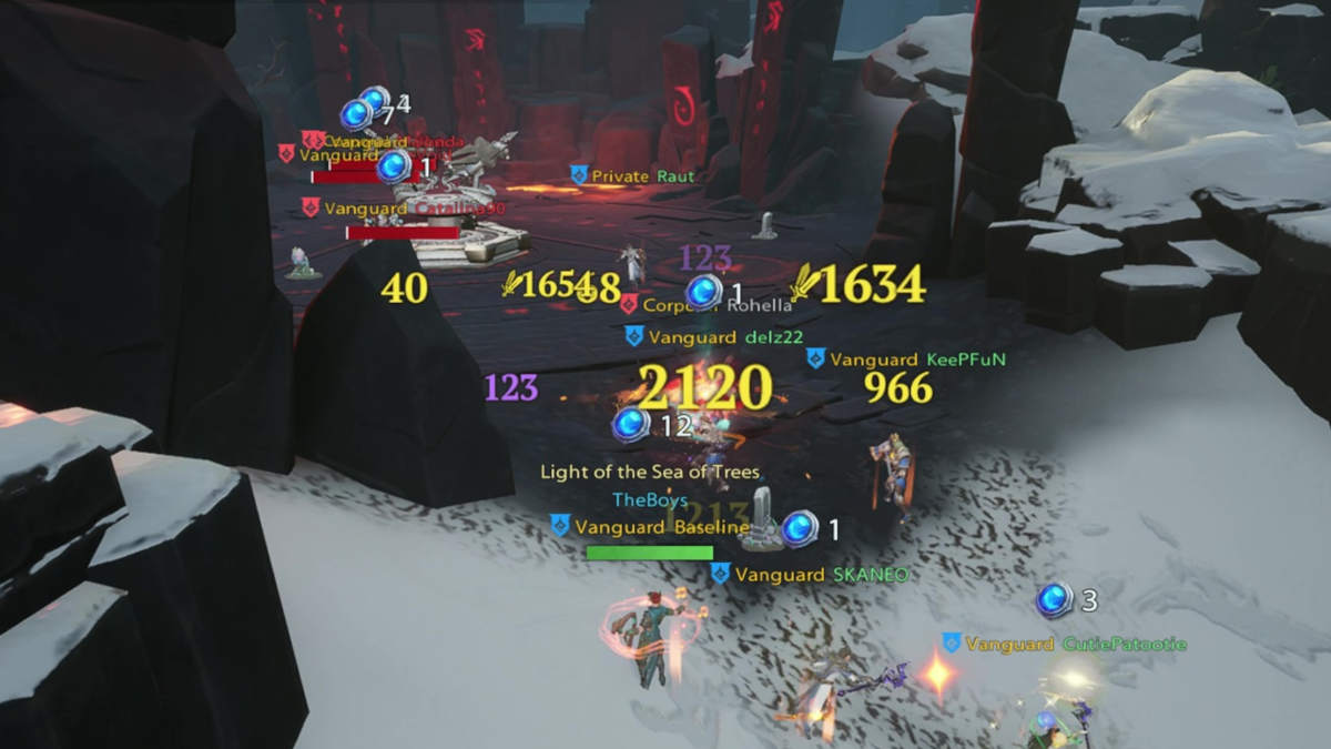 A screenshot of Tarisland PvP with Bard DPS gameplay.