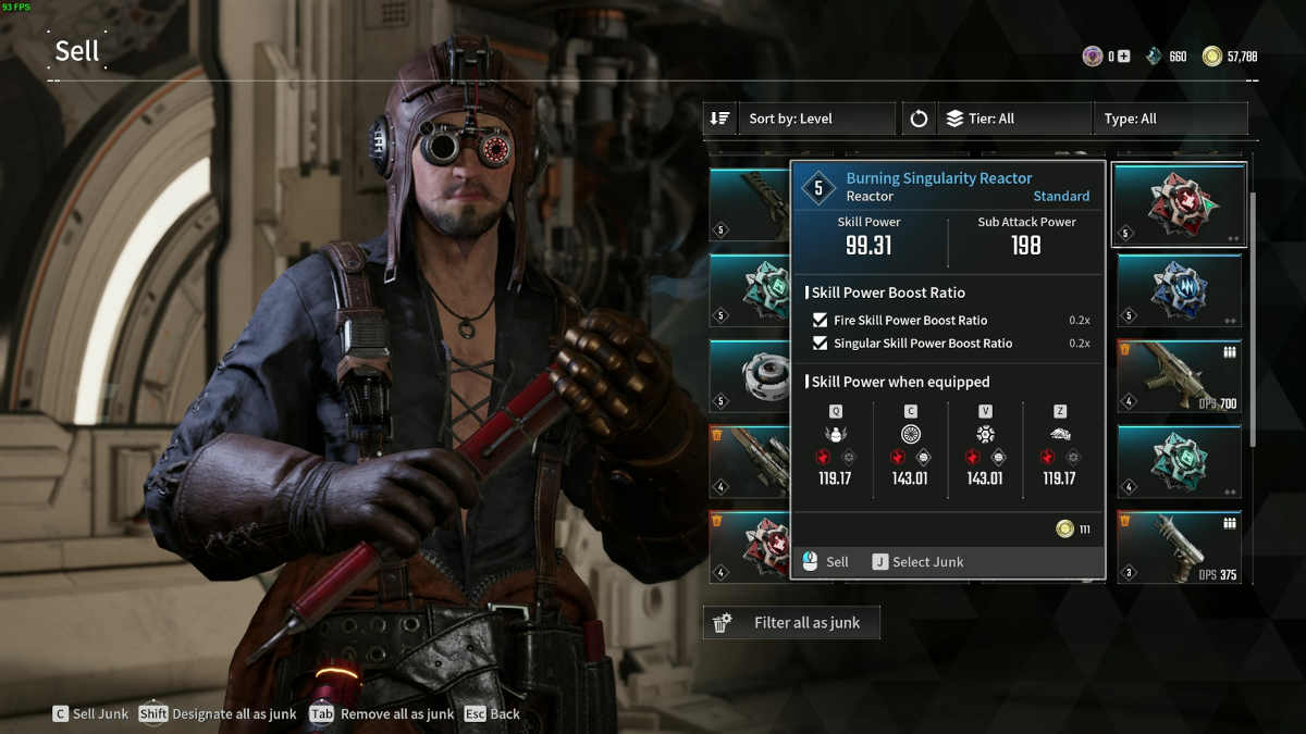 A image of inventory screen management in First Descendant.