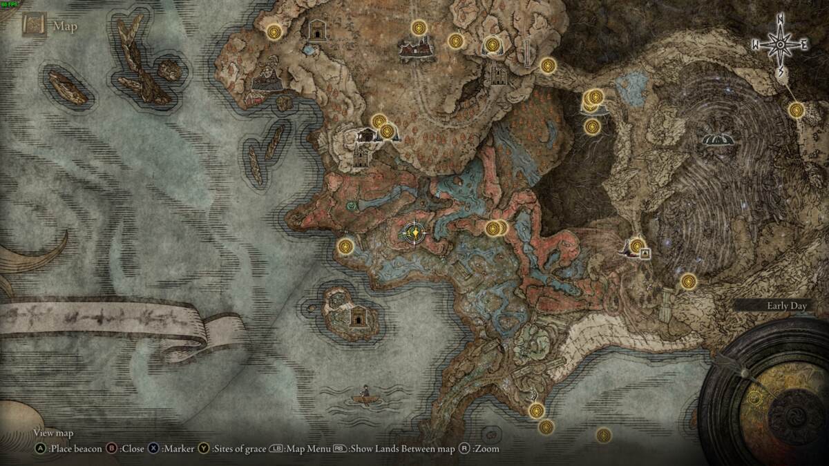 Elden Ring Shadow of the Erdtree Scadutree Blessing locations: map of the realm of shadow.