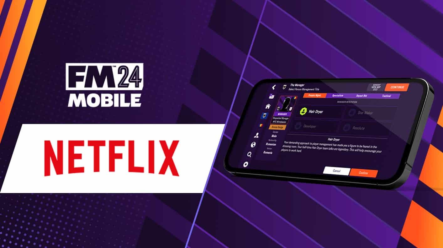 Netflix make cheeky joke as Football Manager 2024 available on app