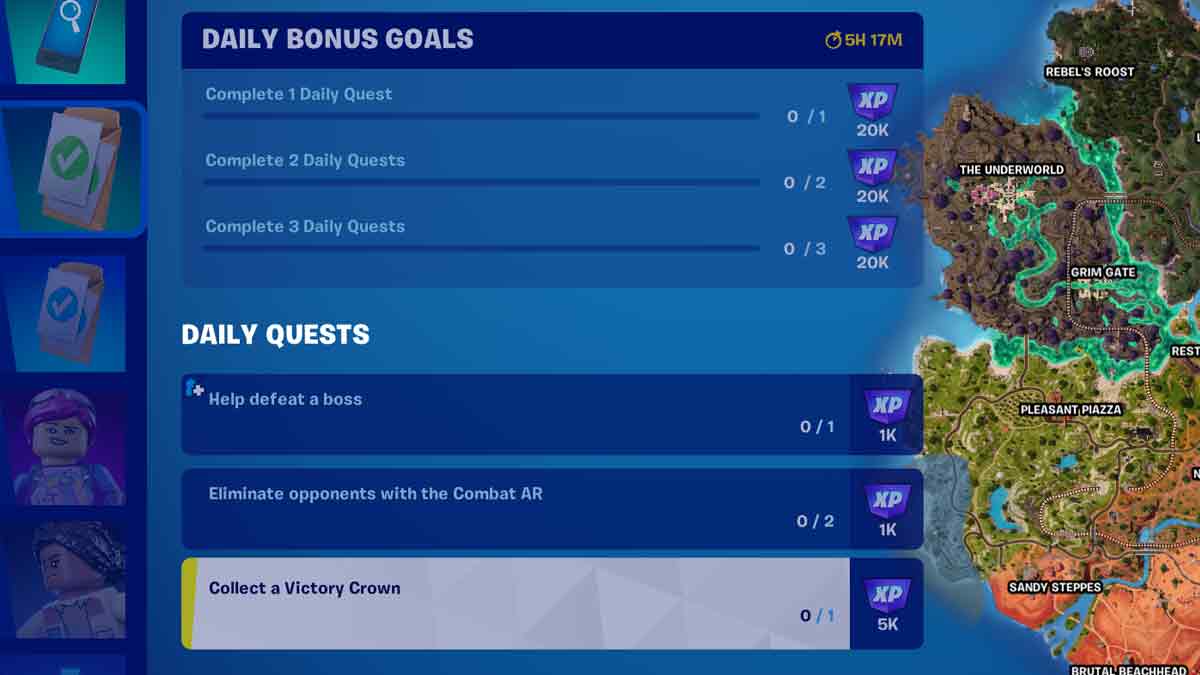 Daily quests in Fortnite
