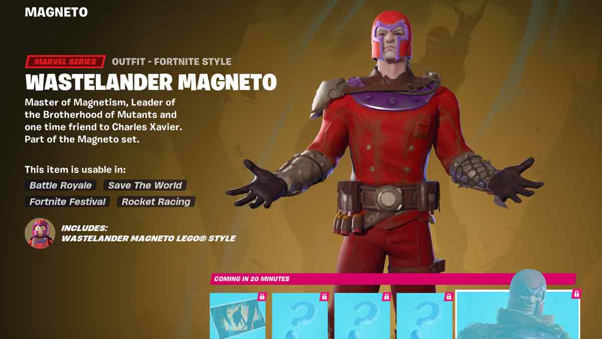 Skin Magneto dans le Battle Pass de Fortnite