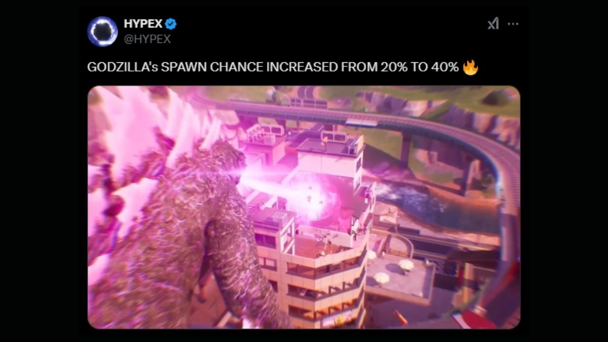 Godzilla spawn buffed in Fortnite