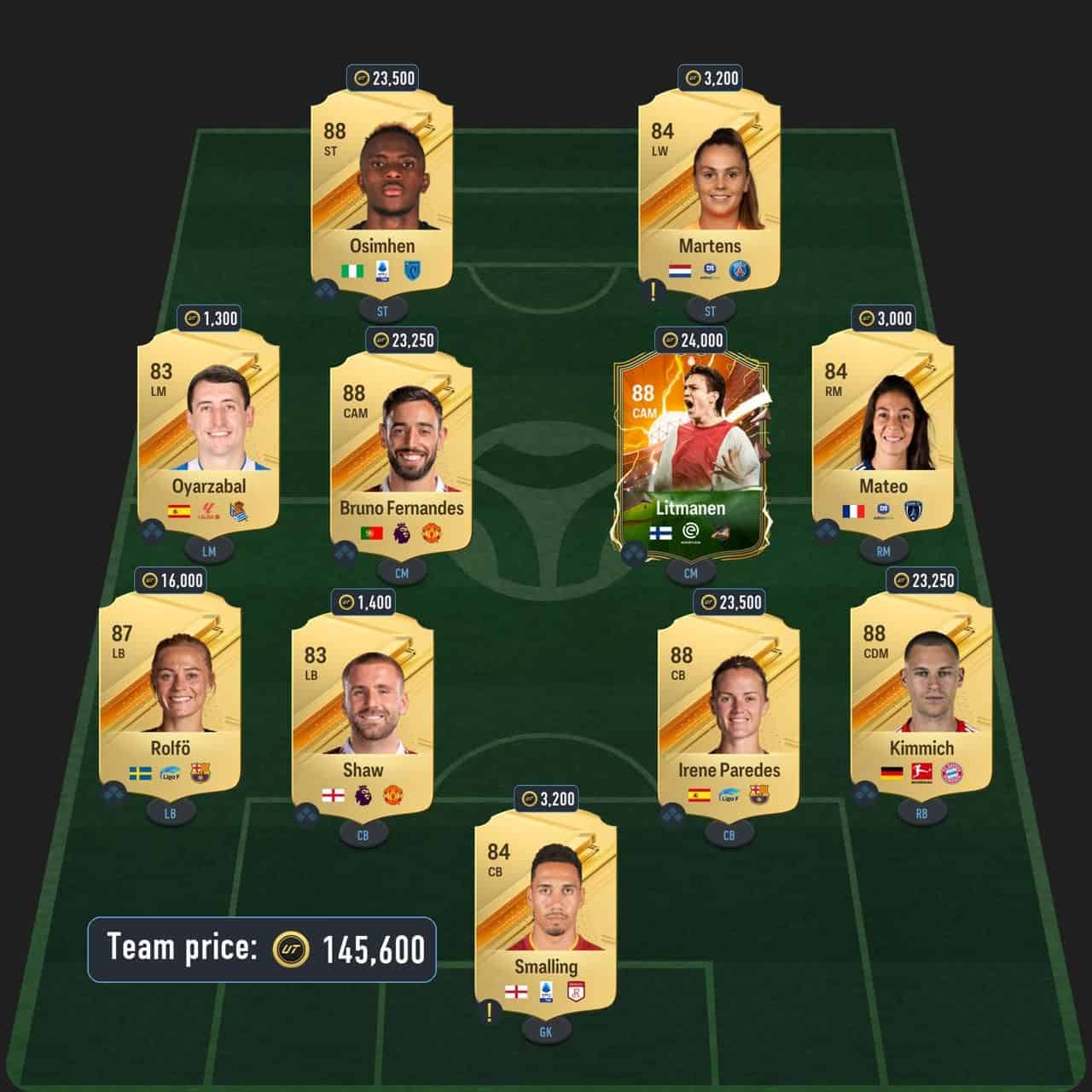 schmeichel icon sbc solution fc 24 87-rated squad