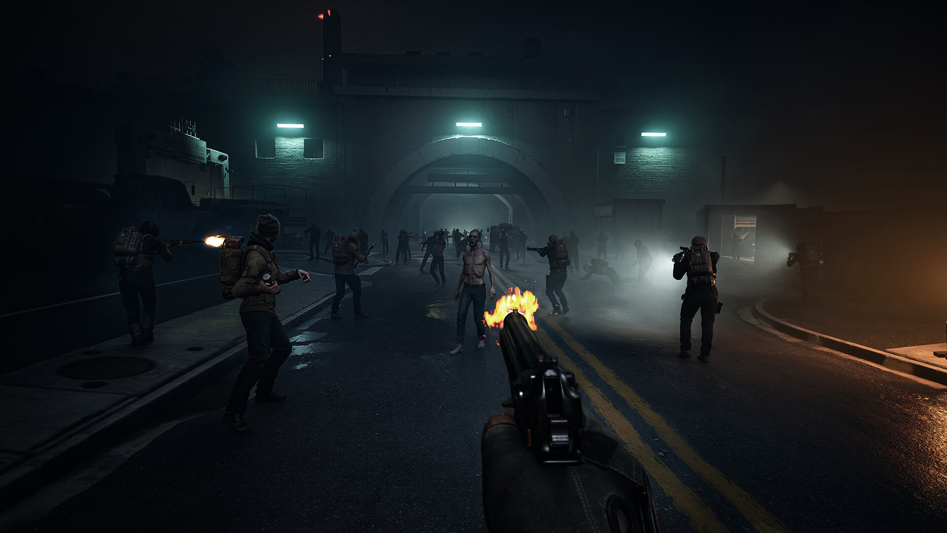 no more room in hell 2 early access release date - a gun is fired into a crowd of shambling undead zombies