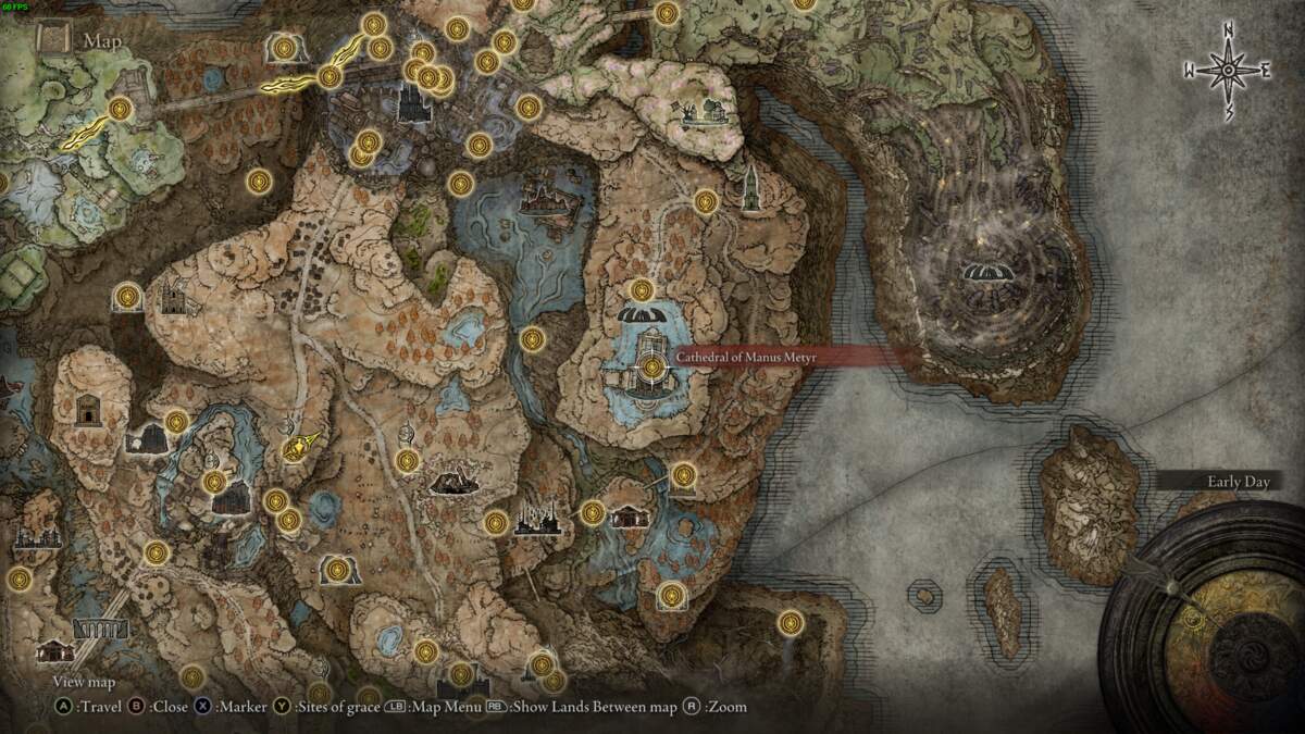 Elden Ring Shadow of the Erdtree best Sword of Night build: Realm of Shadow map.