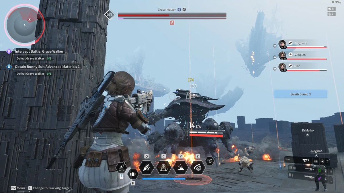 A player fights the Grave Walker in The First Descendant.
